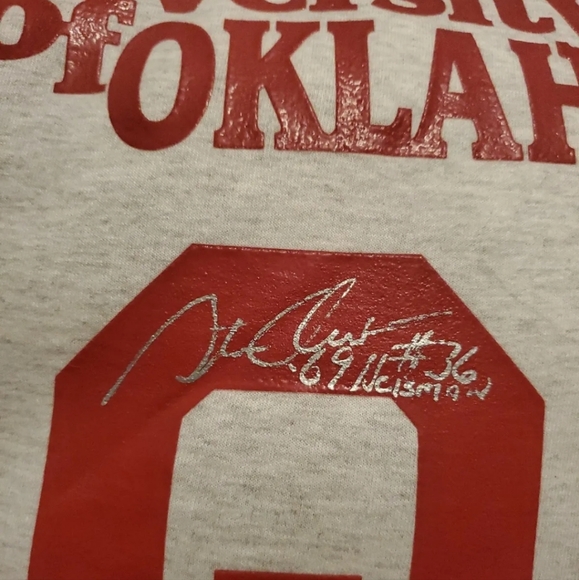 Signed OU Pillow by 3 Heisman Trophy Winners (White, Sims & Owens) - Picture 3 of 6